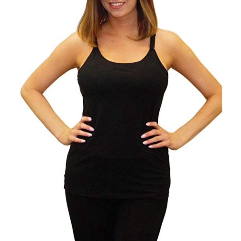Lot of 2 black Nursing camis (DYNABELLY is NWT) L